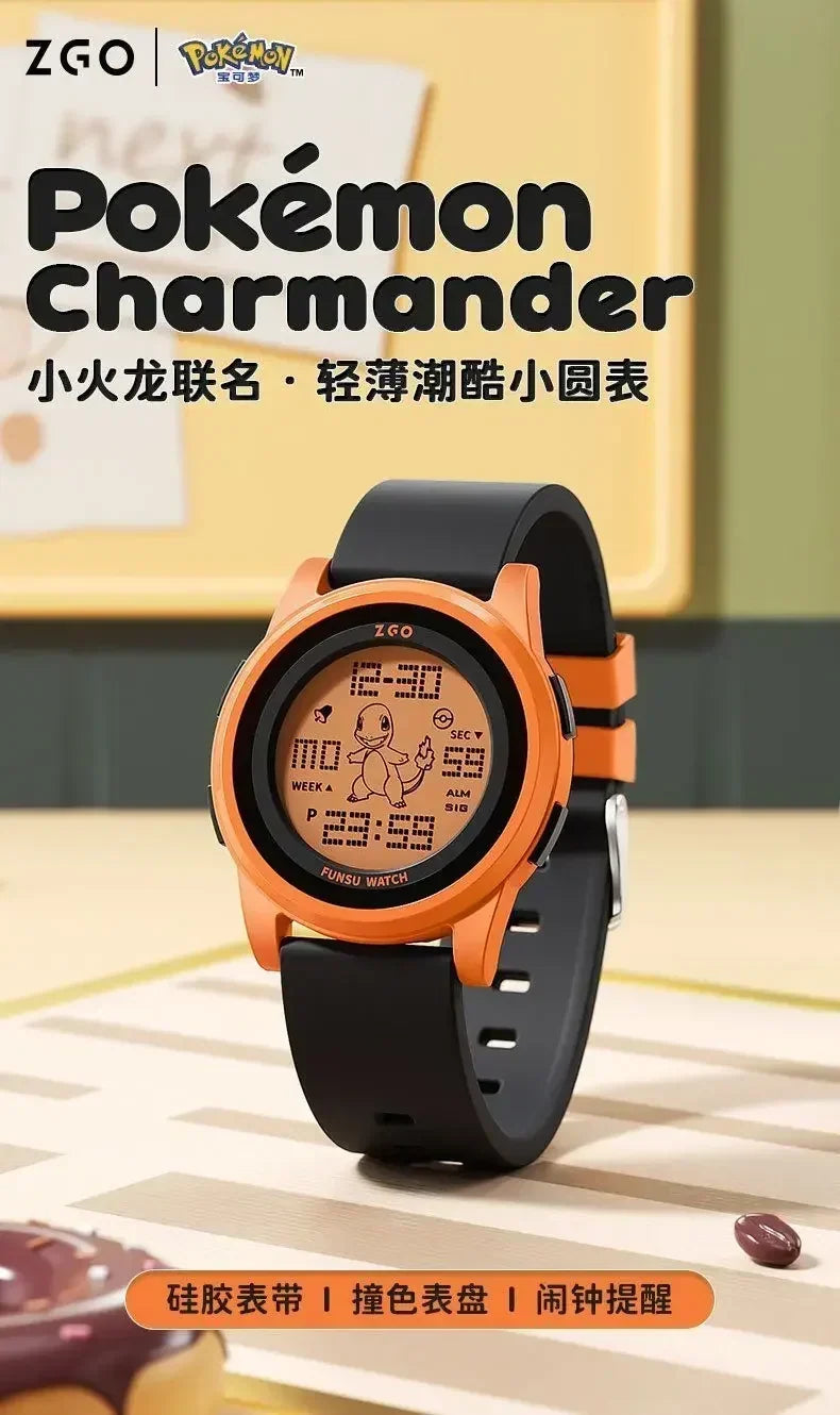 ZGO Co-branded Anime Series Watch Men's Sports Waterproof Student Trend Pikachu Quartz Electronic Watch Gifts