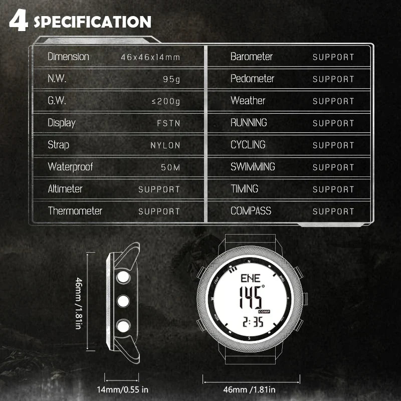Apache 46 Outdoor Digital Watch – North Edge